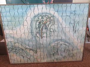 lot 219 image: (DLR) Vintage Framed Canvas Painting by Minnesota ArtistPainter L Daleiden 40 34 x 30 78