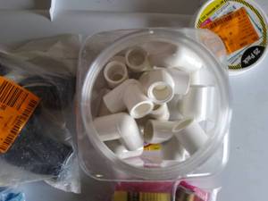 lot 96 image: Plumbing supplies, Brass, PVC.