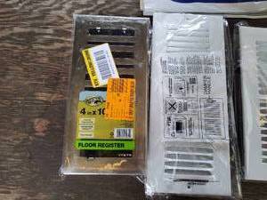 lot 117 image: Variety of floor vents (5), and 6 magnetic vent covers, New