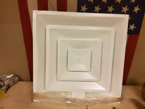 lot 168 image: Ceiling vent, with 10 in duct connecter, New open box.