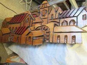 lot 1 image: 48 Carved Wood Rustic Cabin style wall decor