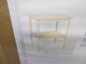 lot 4 image: Wood & Cane Natural Wood Accent Table