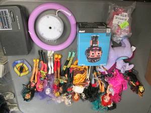 lot 311 image: Large collection of Bratz dolls, stained glass decor,  Sony Weather TVFMAM
