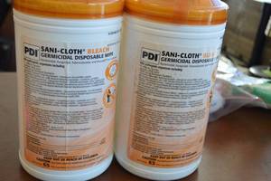 lot 111 image: Sani-Cloth Bleach Germicidal Disposable Wipes - 2-Pack