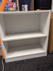 lot 255 image: White Wood Shelf 28.5in x 30in x 11.75in