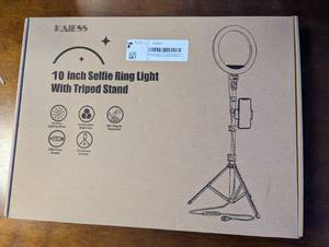 lot 259 image: 10 Inch Selfie Ring Light with Tripod Stand