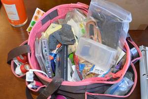 lot 178 image: Tool Bag of Stationary Craft Supplies