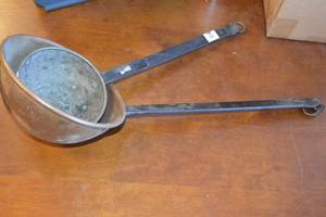 lot 179 image: 2 Antique Copper Ladels