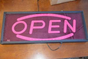 lot 209 image: Hanging LED Open Sign