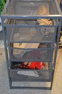 lot 243 image: Office Rack with Assorted Stuff