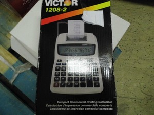 lot 3 image: Victor Adding Machine 1208-2 commercial printing calculator