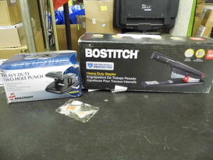 lot 13 image: Heavy duty Bostitch Stapler and heavy duty 2-hole punch