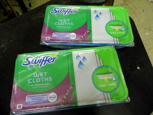 lot 14 image: 2 Swiffer Wet Jet wet cloth packages with Febreze