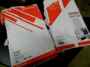 lot 24 image: 2 Reams of legal size Universal Copy Paper