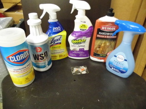 lot 62 image: Lot of assorted household Cleaners and supplies