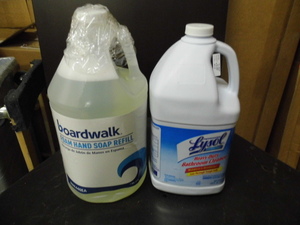 lot 69 image: 2 large jugs of assorted household Cleaners