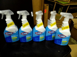 lot 92 image: 5 spray bottles of Clorox Anywhere Daily Disinfectant