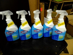 lot 93 image: 5 spray bottles of Clorox Anywhere Daily Disinfectant