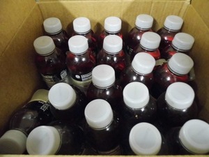 lot 106 image: Box with large qty of flavored XX Vitamin Water
