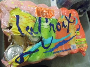lot 107 image: Broken case of LA Croix flavored Sparkling water. 22 out of 24 pack