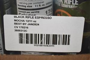 lot 345 image: Black Rifle Espresso Mocha Best by 01282024