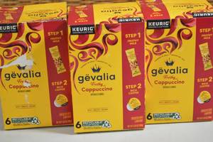 lot 184 image: 3ct Gevalia 2 Step Frothy Cappucino K-Cups 6-Pack