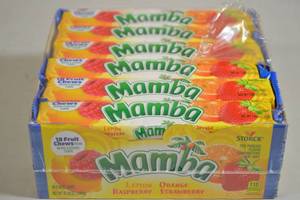 lot 317 image: Pack of Mamba Fruit Chews 24 Bars, 18 Chews Per Bar Best by 09302024