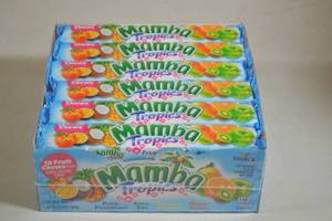 lot 320 image: Pack of Mamba Tropical Fruit Chews 24 Bars, 18 Chews Per Bar&nbspBest by 08 312024