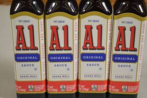 lot 50 image: 4 Bottles of A1 Steak Sauce Best By 62025