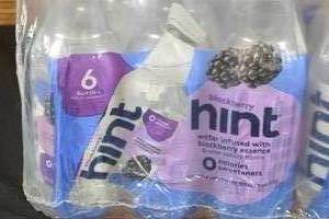 lot 428 image: 24-Pack Hint Blackberry Water Infused with Blackberry Essence