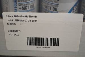 lot 360 image: Black Rifle Coffee Vanilla Bomb&nbspBest by 03072024