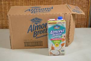 lot 460 image: Case of Almond Breeze Original Unsweetened Almond Milk 12-Pack&nbspBest by 07182024