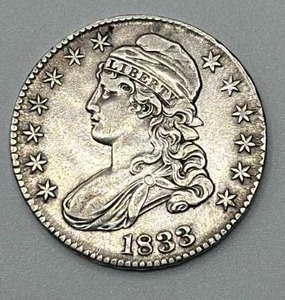 lot 1 image: 1832 Capped Bust Half Dollar AU Details
