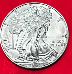 lot 3 image: 2020 1oz .999 Silver Eagle