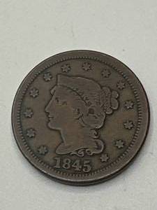 lot 27 image: 1845 Large Cent Penny