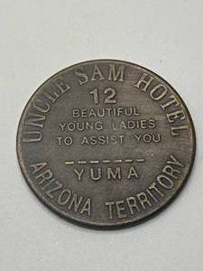 lot 39 image: Uncle Sam Hotel Brothel Brass Token