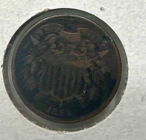 lot 44 image: 1864 Two Cent Piece
