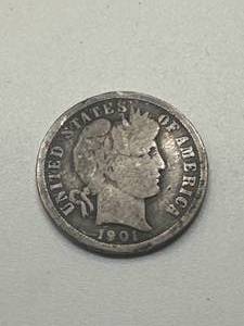 lot 54 image: 1901 Liberty Dime