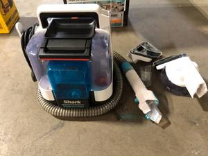 Shark StainStriker Portable Corded Upholstery and Carpet Cleaner in White - PX201  Customer Returns See Pictures