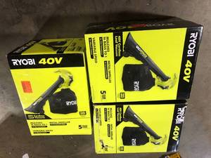 Lot of 40V Cordless Leaf Vacuum  Customer Returns See Pictures