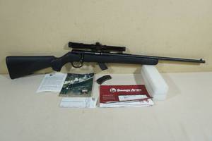lot 7 image: Savage Mark II .22 LR Bolt-Action Rifle - Scope and 2 Magazines