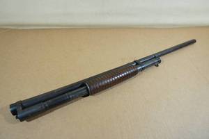 lot 21 image: Winchester Model 12 12 Gauge Shotgun Barrel and Feed Tube with Forearm
