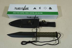 lot 75 image: Survivor Survival Knife with Sheath