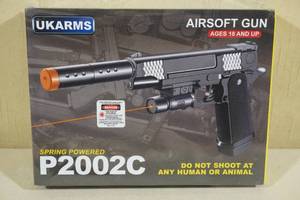 lot 84 image: UKArms P2002C Spring Powered Airsoft Gun with Laser