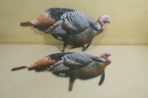 lot 109 image: 2 Corrugated Turkey Decoys
