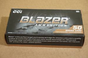 lot 161 image: 50 CCI Blazer 9mm Luger 124 Gr FMJ Brass Case Ammo