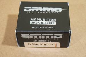 lot 164 image: 20 Ammo Inc .40 S&W 180 Gr JHP Ammo