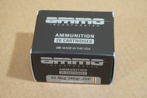 lot 165 image: 20 Ammo Inc .44 Mag 240 Gr JHP Ammo