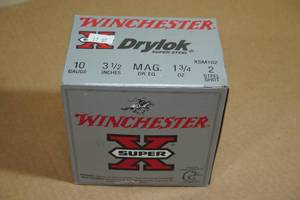 lot 189 image: 25 Winchester Super-X 10 Gauge 3-12 Magnum Steel 2 Shot Shotshells