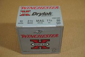lot 194 image: 25 Winchester Super-X 10 Gauge 3-12 Magnum Steel BB Shot Shotshells